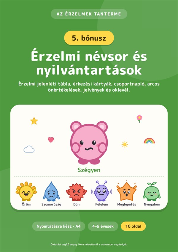 Bónusz 5: Érzelmi névsor és nyilvántartások