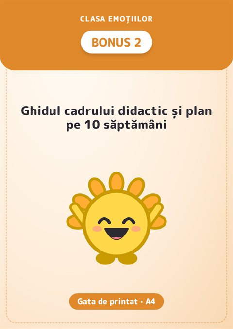 Bonus 2: Ghidul cadrului didactic și plan pe 10 săptămâni